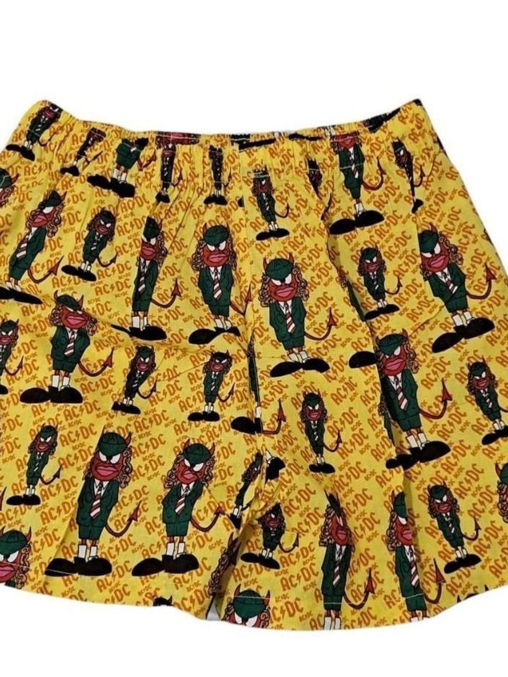 AC/DC Yellow Novelty Boxer Shorts - Picture 2 of 3